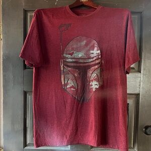 Star Wars Burgundy Boba Fett Graphic Tee XL